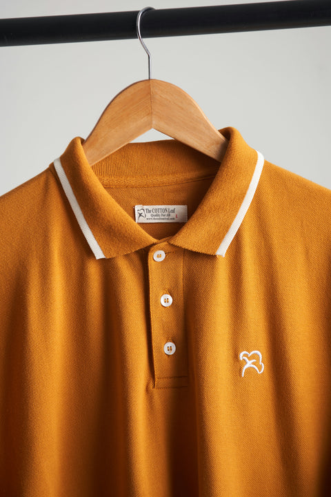 EXCLUSIVE MUSTARD TIPPING POLO